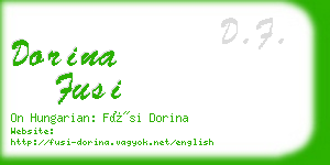 dorina fusi business card